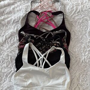 lululemon athletica Strappy Sports Bras in Black, White, Pink, and Floral